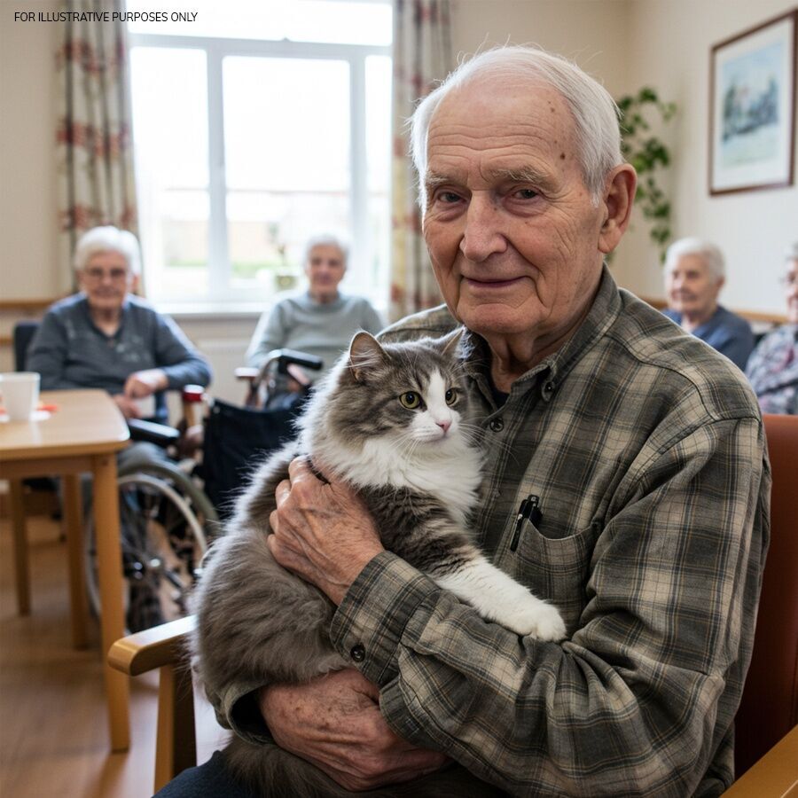 The Nursing Home Cat Only Loved One Man—and After He Passed, We Finally Understood Why