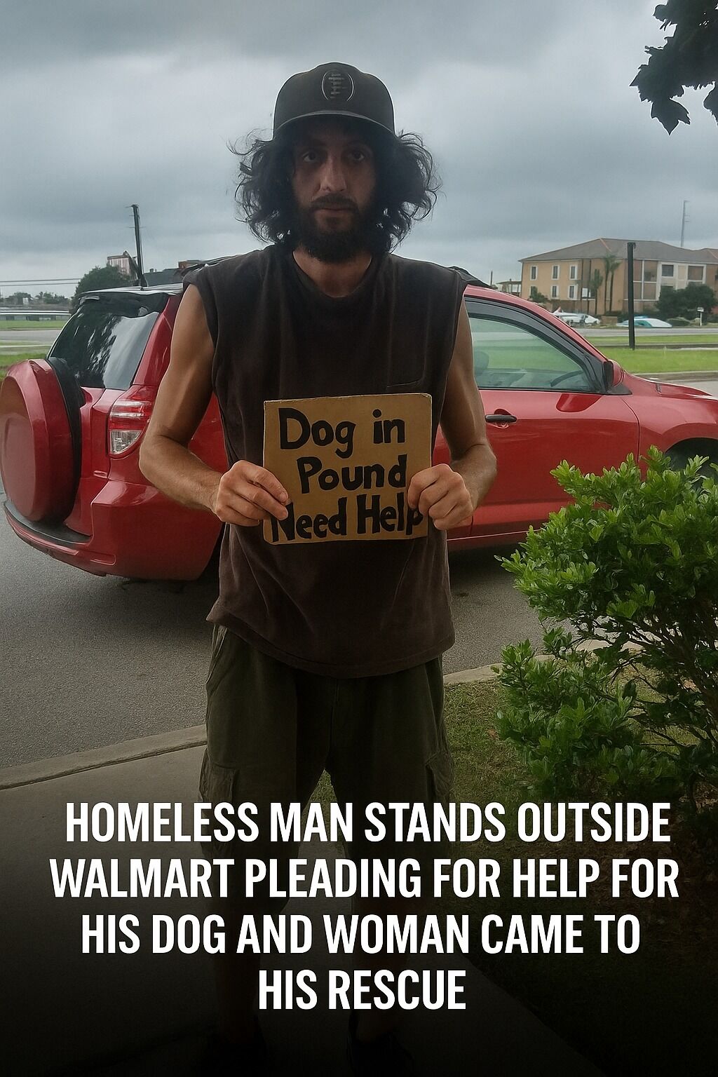 Homeless Man Stands Outside Walmart Pleading For Help For His Dog And Woman Came To His Rescue
