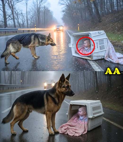 Starving German Shepherd Protected a Baby Left in a Box—What Happened Next Shocked the Entire Town…