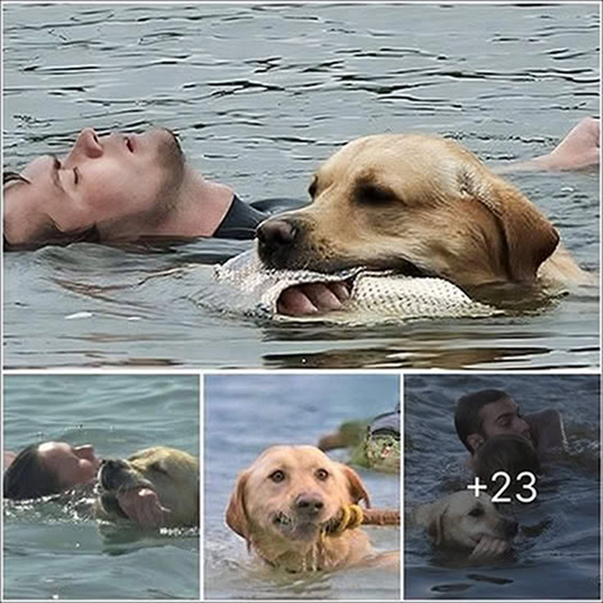 Without a second thought, a brave dog plunged into the swift, icy waters, pulling its drowning owner to safety—and was hailed as a true local hero.