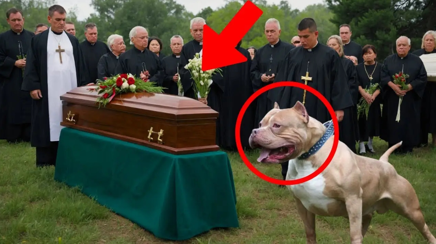 Suddenly the dog interrupts the funeral by starting to bark at the casket! When a man questions the reason, the priest becomes nervous – and then this man discovers a shocking secret…
