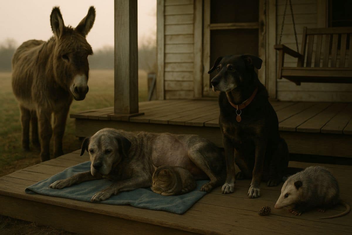 Socks on the Porch | When His Dog Died, the Porch Fell Silent—Until a Stranger Took His Place.