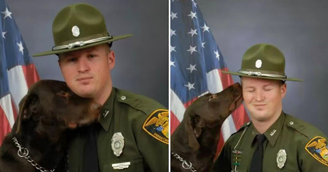 K-9 Shows His Affection for His Partner in a Photoshoot
